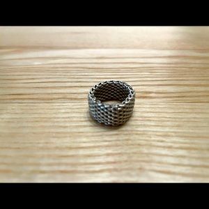 Tiffany & Co. Sterling Silver Mesh Ring